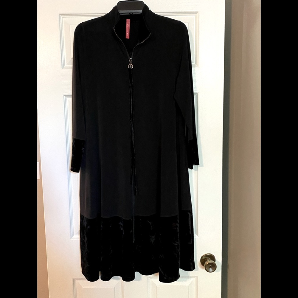 Ic by Connie K Zipper Dress Black size M